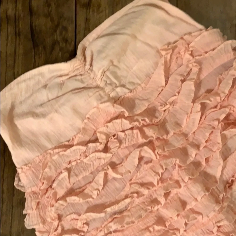 Strapless Pink J. Crew Tiered Ruffle Dress - Picture 2 of 7